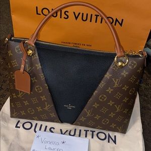 Louis Vuitton V Tote MM CARAMEL/NOIR